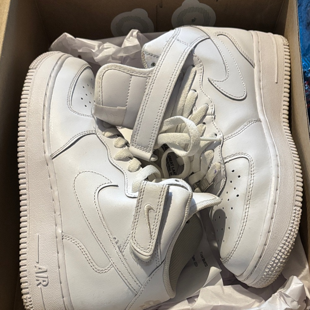 Nike Kids White High-Top Sneakers
